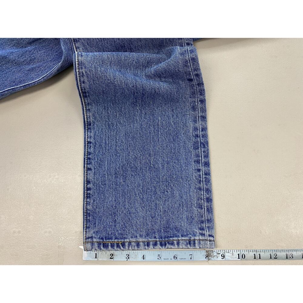 Vintage Y2K Levis 501 Jeans Mens 32x32 Button Fly Blue Straight Leg Medium Wash - Picture 10 of 16